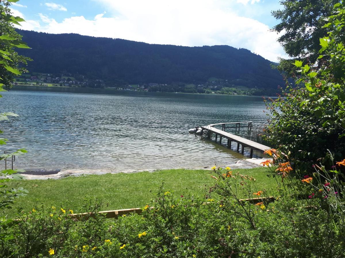 Maren Seeblick Appartement Haus Haensel&Gretel Direkt Am Ossiacher See Mit Hallenbad Stiegl Εξωτερικό φωτογραφία