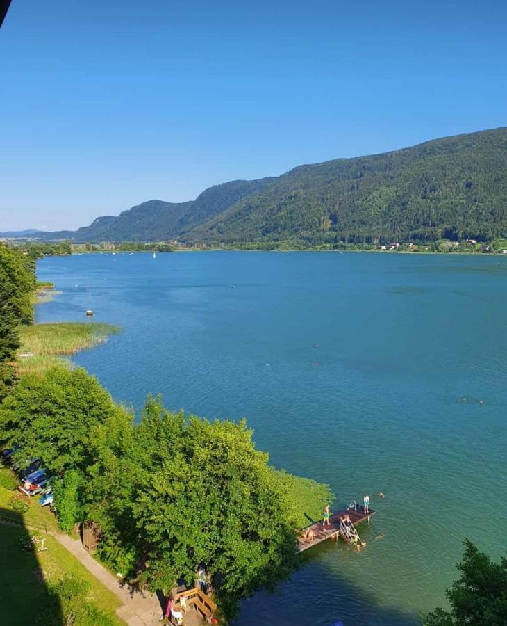 Maren Seeblick Appartement Haus Haensel&Gretel Direkt Am Ossiacher See Mit Hallenbad Stiegl Εξωτερικό φωτογραφία