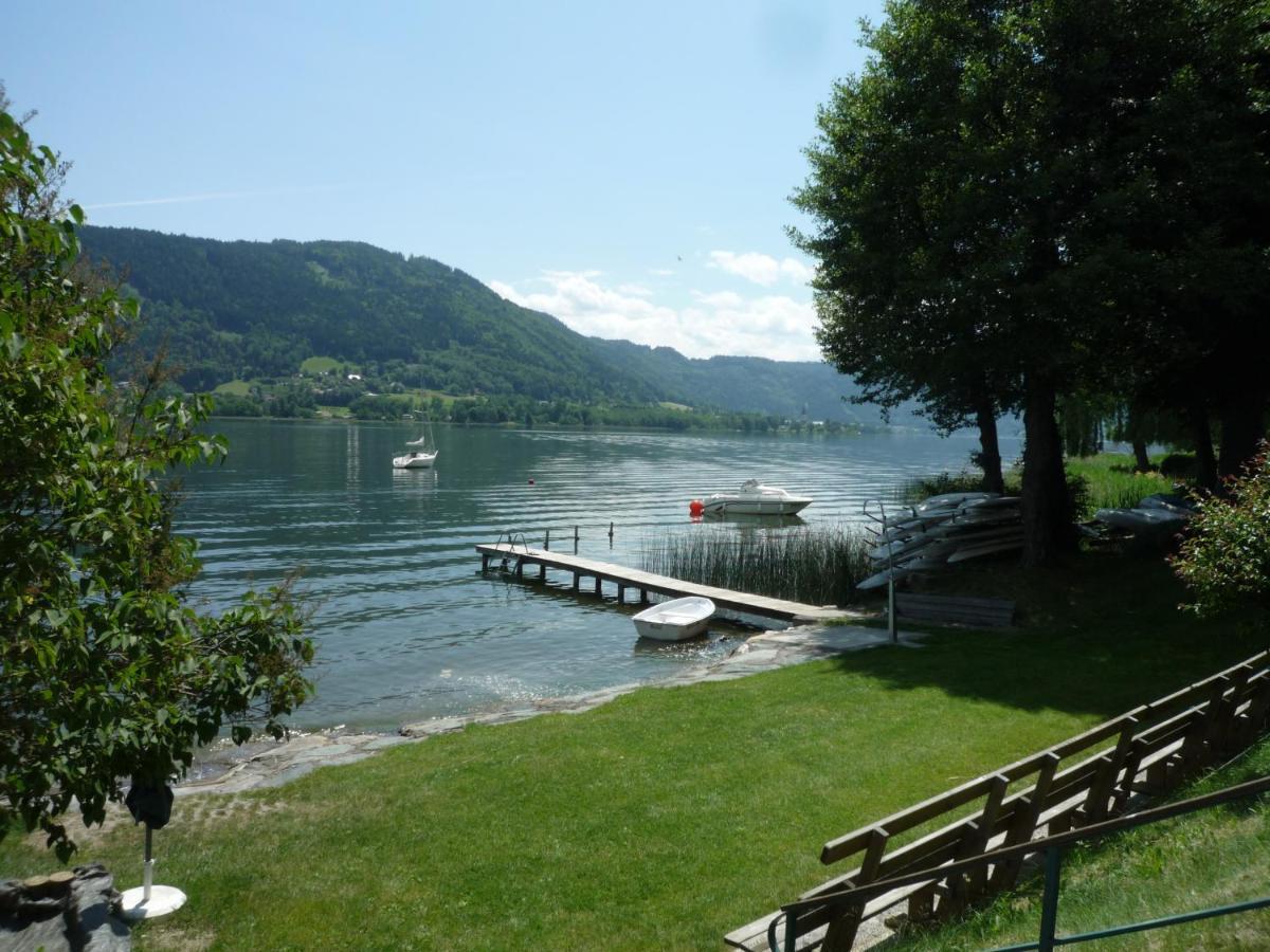 Maren Seeblick Appartement Haus Haensel&Gretel Direkt Am Ossiacher See Mit Hallenbad Stiegl Εξωτερικό φωτογραφία