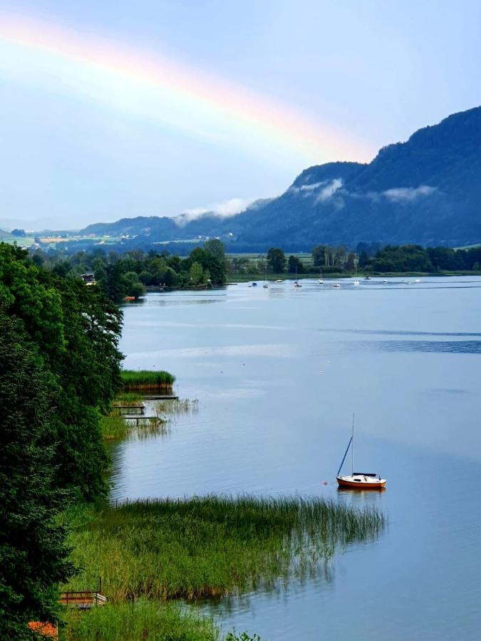 Maren Seeblick Appartement Haus Haensel&Gretel Direkt Am Ossiacher See Mit Hallenbad Stiegl Εξωτερικό φωτογραφία