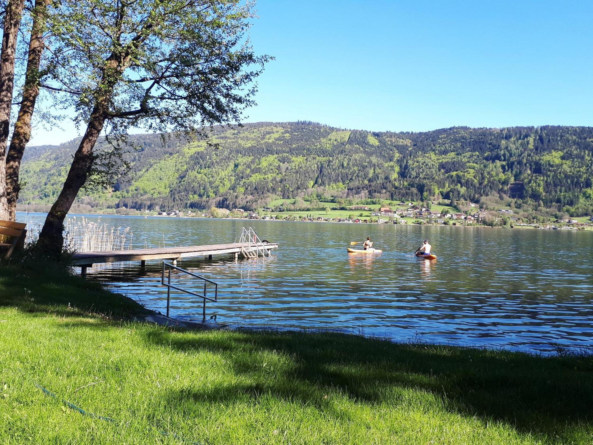 Maren Seeblick Appartement Haus Haensel&Gretel Direkt Am Ossiacher See Mit Hallenbad Stiegl Εξωτερικό φωτογραφία
