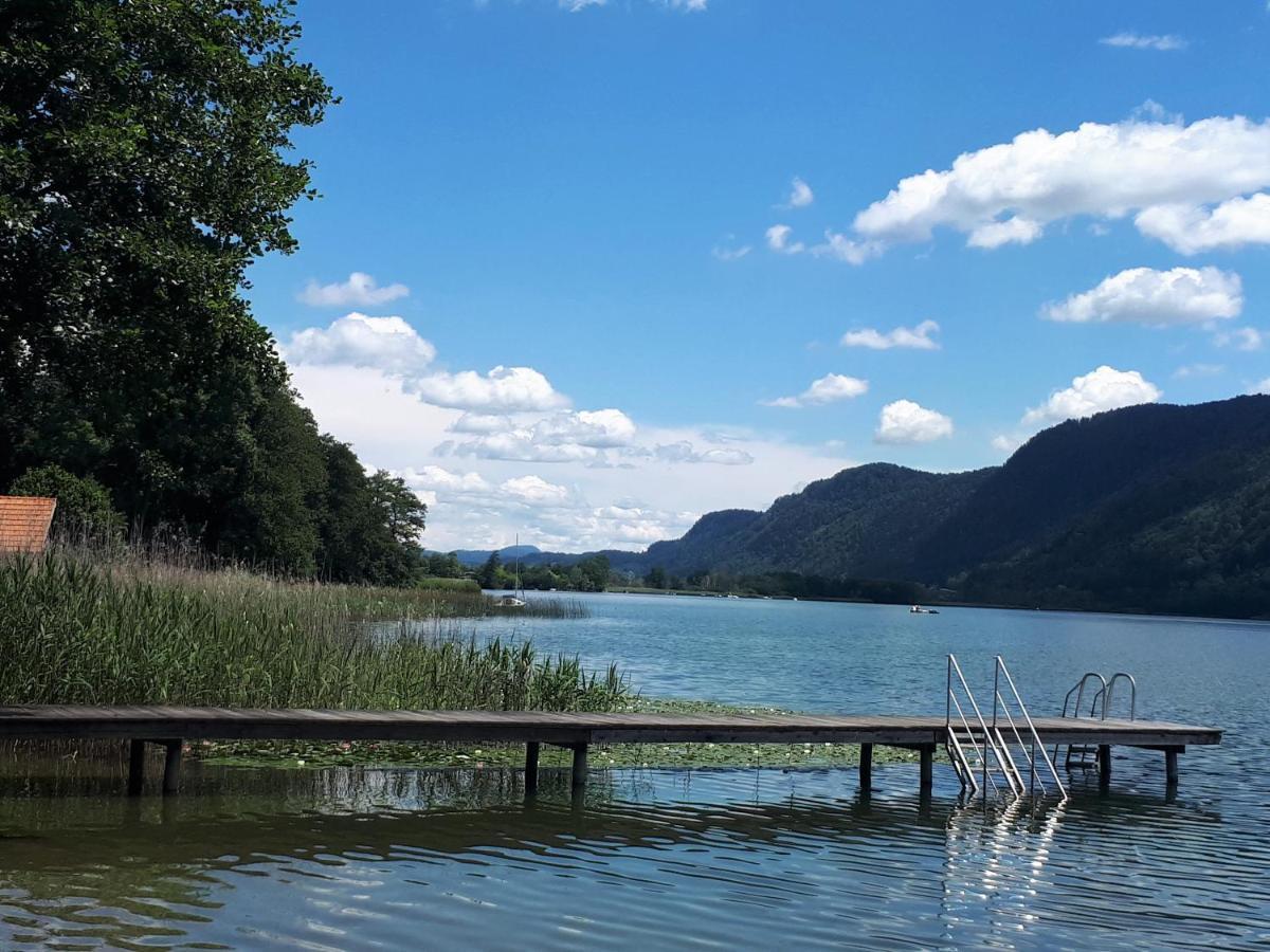 Maren Seeblick Appartement Haus Haensel&Gretel Direkt Am Ossiacher See Mit Hallenbad Stiegl Εξωτερικό φωτογραφία