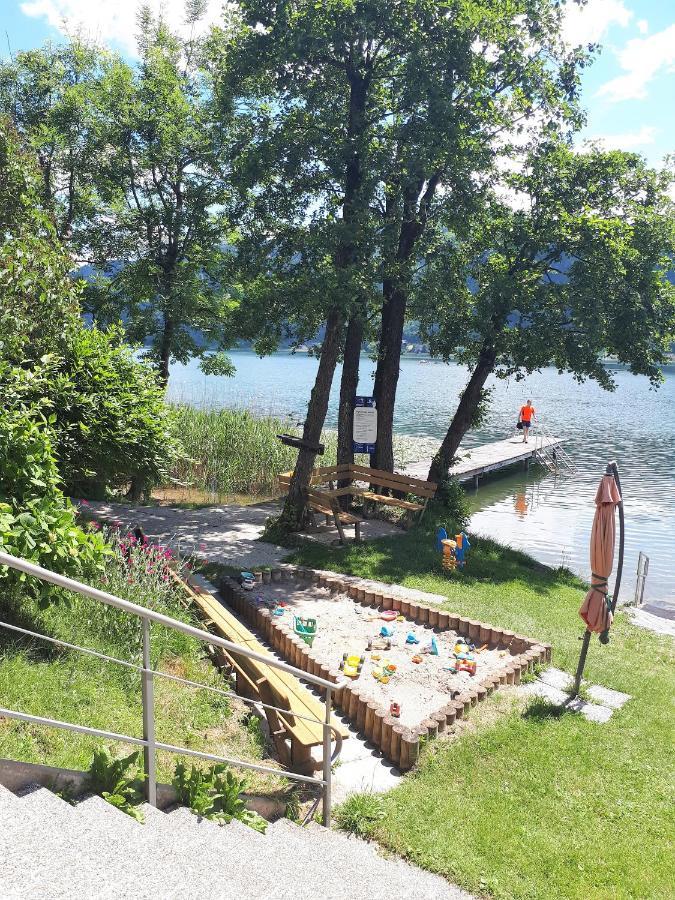 Maren Seeblick Appartement Haus Haensel&Gretel Direkt Am Ossiacher See Mit Hallenbad Stiegl Εξωτερικό φωτογραφία